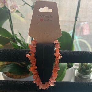 Carnelian Natural chip stone Handmade Bracelet